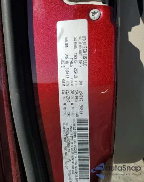 2017 Dodge Grand Caravan Sxt из США, поврежденный, VIN 2C4RDGCG2HR616698